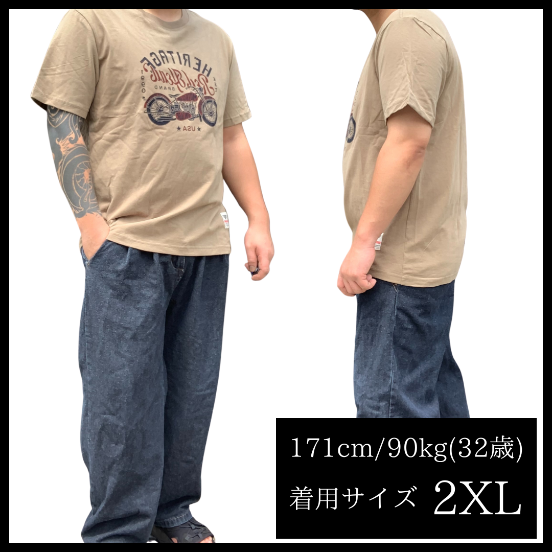 【バイク×カーキの男前T】無骨でワイルド、それが正解