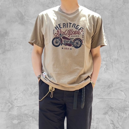 【バイク×カーキの男前T】無骨でワイルド、それが正解