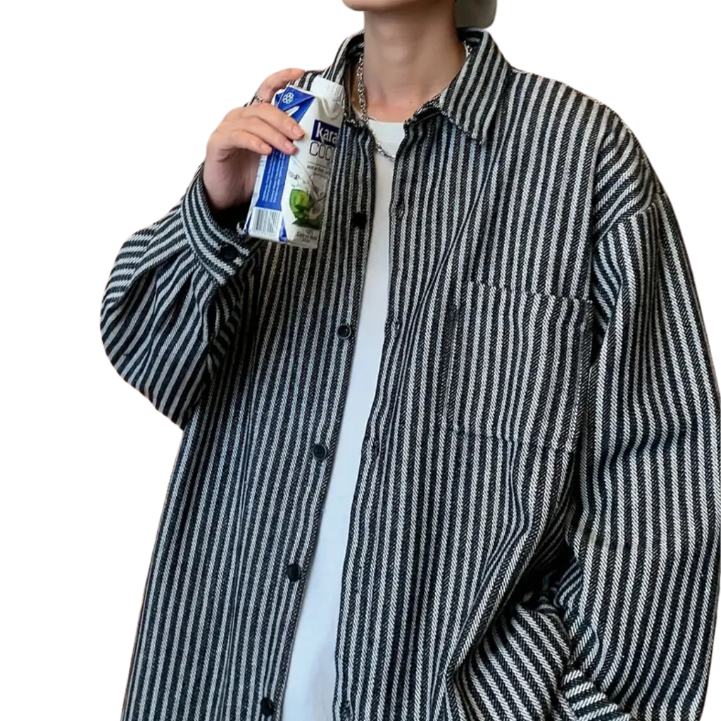 ［白Tシャツとコレで充分‼︎］ストライプシャツ