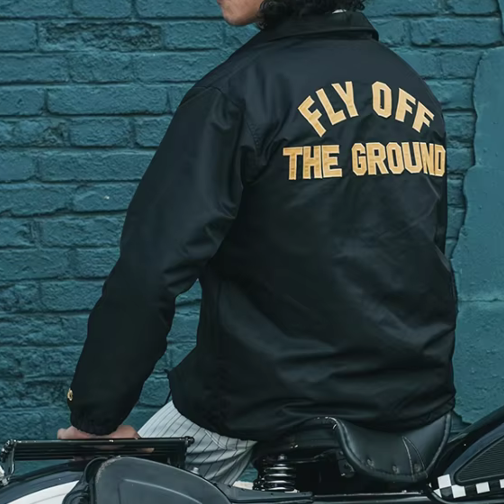 ［アメリカンバイク必須の大きめデブジャケット］ナイロンコーチジャケット