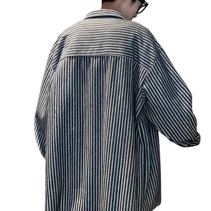 ［白Tシャツとコレで充分‼︎］ストライプシャツ