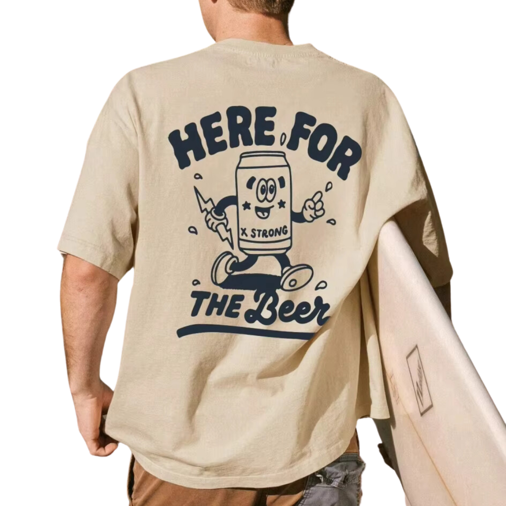 ［デブ好き女子ウケ抜群‼︎］HERE FOR THE Beer T-shirt