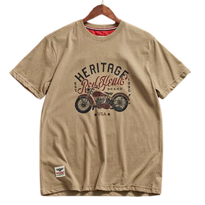 【バイク×カーキの男前T】無骨でワイルド、それが正解