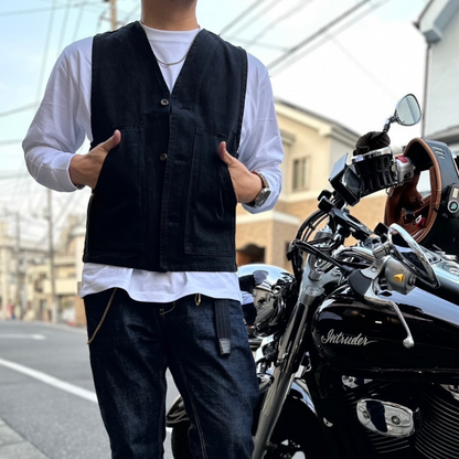 ［ガシガシ使えるデブのためのベスト］ツイルワークベスト