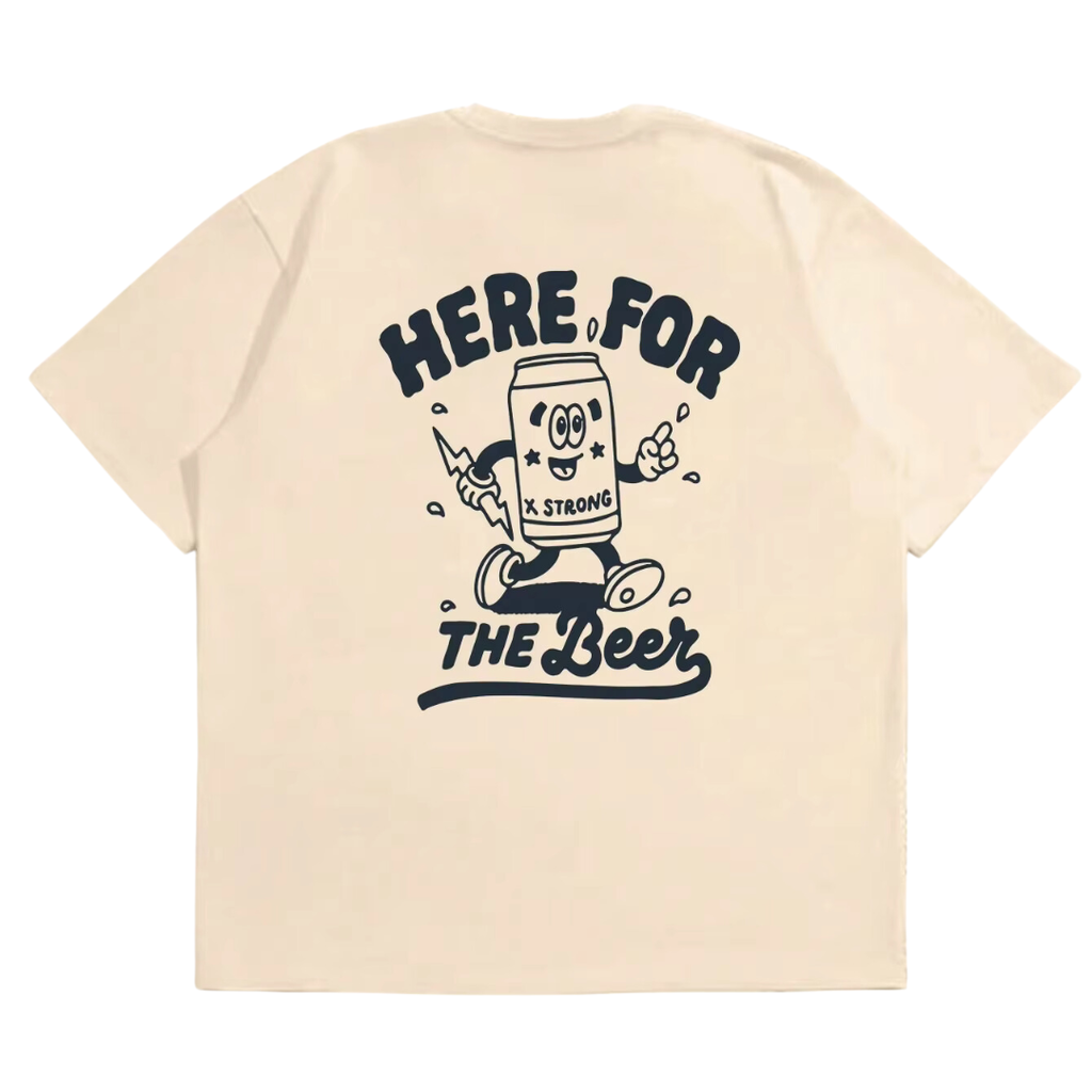 ［デブ好き女子ウケ抜群‼︎］HERE FOR THE Beer T-shirt