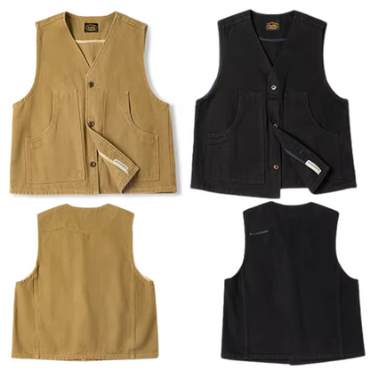 ［ガシガシ使えるデブのためのベスト］ツイルワークベスト