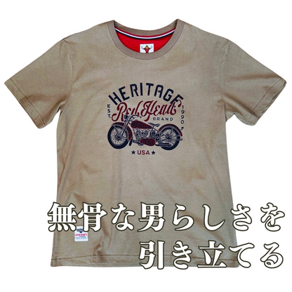 【バイク×カーキの男前T】無骨でワイルド、それが正解