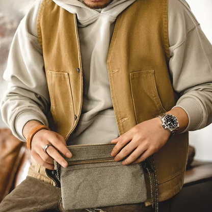 ［ガシガシ使えるデブのためのベスト］ツイルワークベスト